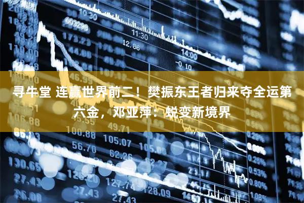 寻牛堂 连赢世界前二！樊振东王者归来夺全运第六金，邓亚萍：蜕变新境界