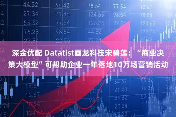 深金优配 Datatist画龙科技宋碧莲：“商业决策大模型”可帮助企业一年落地10万场营销活动